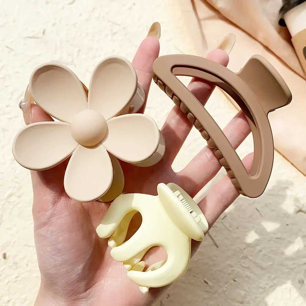 2/3 Headwear Set New Women Fashion Claw Clip Coffee Black Acrylic Large Hair Claw Korean For Girl Clip Barrette Hair AccessoriesX240912