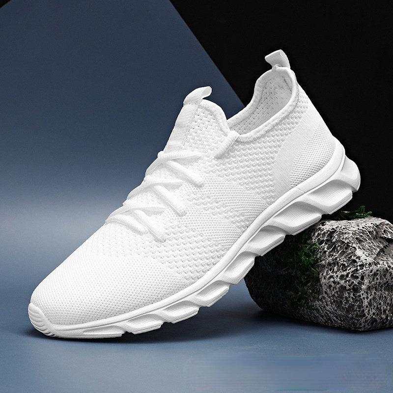 Man Summer Fashion Sneakers Men's Air Mesh Breathable Jogging Sport Shoes Men Solid Color Comfortable Light Casual Running Shoes
