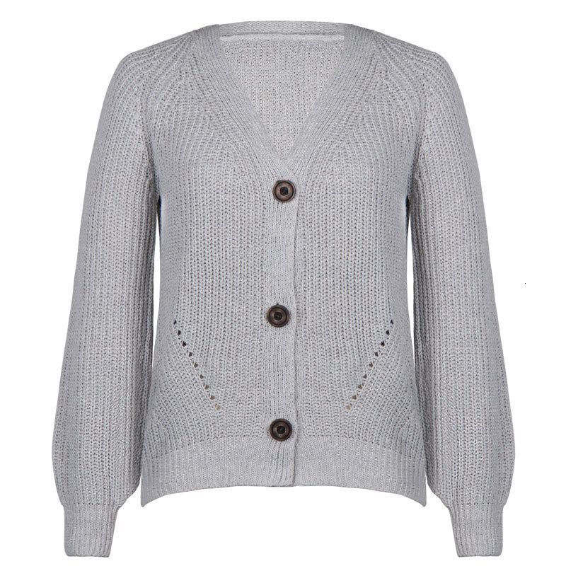 2024 spring new cardigan jacket women's solid color knitted sweater button top