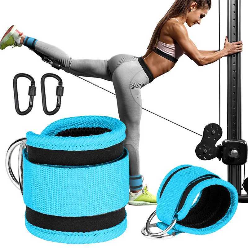 Ankle Straps TPE Resistance Rope Set Ankle Support Cuffs For Gym Cable Machines Fitness Yoga Pilates Crossfit Women Weight Sport Y240913