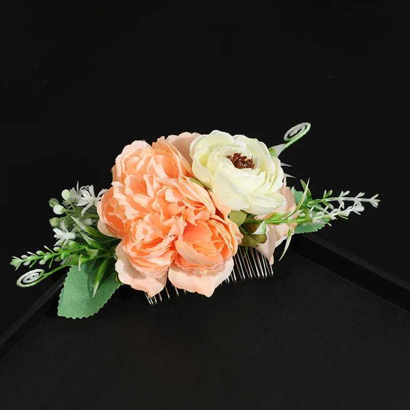 Floral Hair Combs 2023 Summer Wedding Hair Accessoires Fairy Flower Girls Hairpins Hair Clip Crown Bride Charm Headpiece JewelryX240913