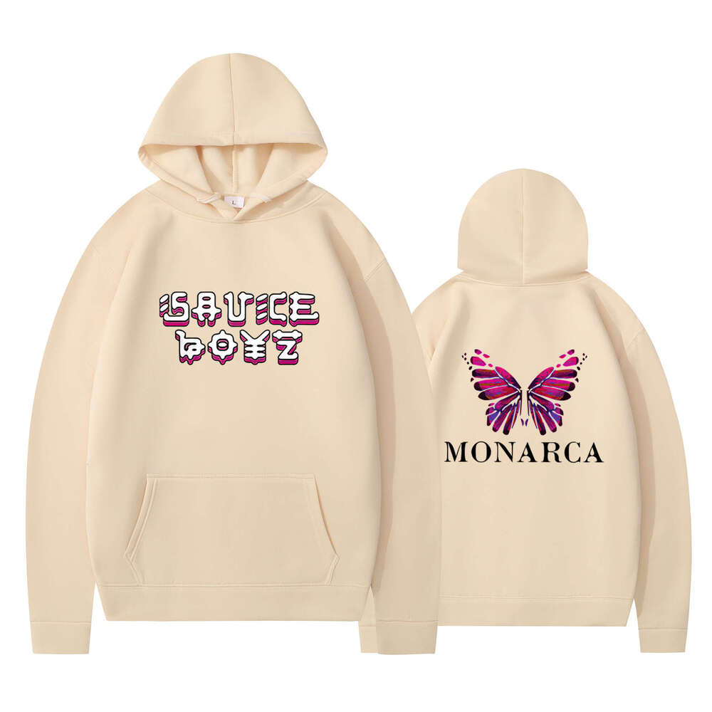 Hot Selling European And American Hip-Hop Butterfly Peripheral Printed Hoodie Men's And Women's Spring And Autumn Long Sleeved Top Hoodie