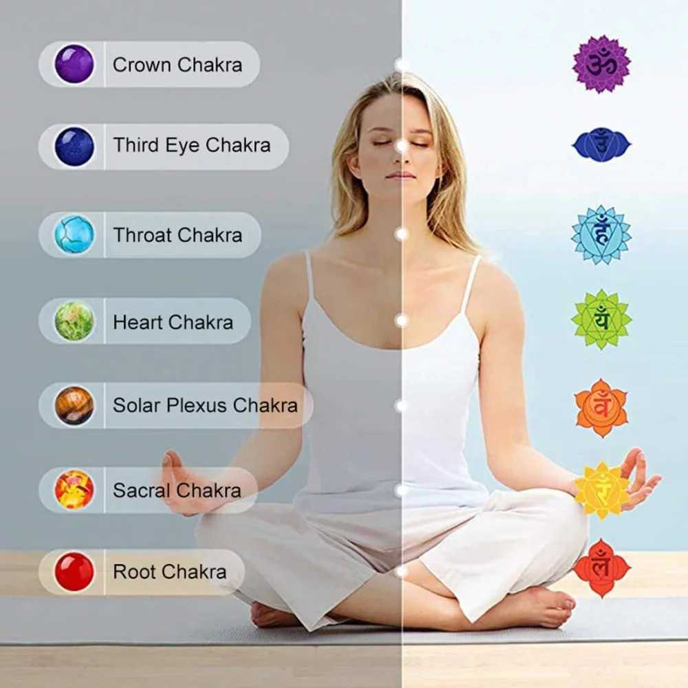 Natural Chakra Healing Power Crystal Bracelet Yoga Double layered Stone Beads Gemstone Meditation Relaxation Anxiety Bracelet W240913