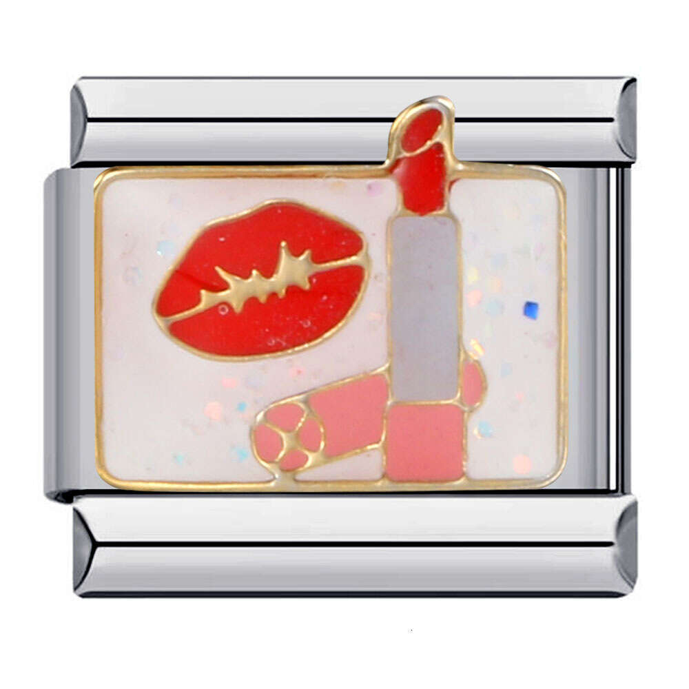 Goddess Series Gold Plated Enamel DIY Bead Personalized Welding Pattern Bracelet Italian Charm Links Fit 9Mm Bracelet Jewelry DIY Making Gifts