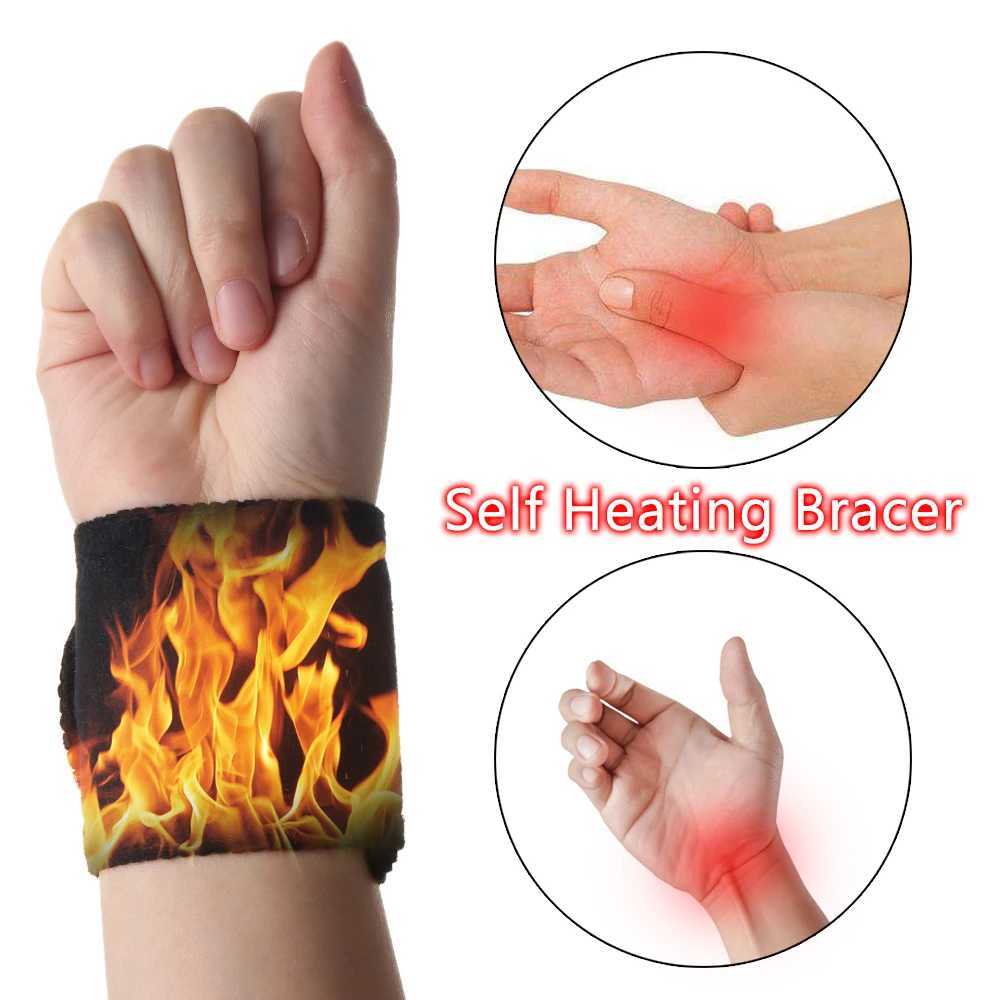 Wrist Support 1 Pair Tourmaline Self-Heating Wrist Brace Sports Protection Wrist Belt Far Infrared Magnetic Therapy Pads Braces Arthritis Pain z240913