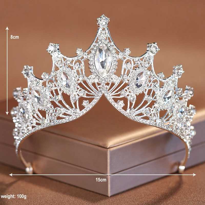 Crystal Bridal Crowns Tiaras Exquisite Dazzling Baroque Wedding Headband Hair Jewelry Accessories Women Rhinestone HeadwearX240913