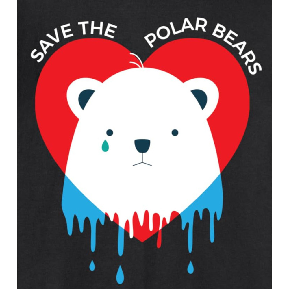 Long Sleeve Shirts for Men sweatshirt Save the Polar Bears Ice Animal Bear Funny Gift Sweatshirt Tee Streetwear Casual tops clothes