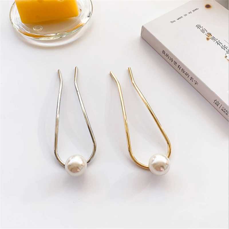 U Shaped Hairpins Hair Clips for Women Korean Style Elegant Metal Forks Vintage Pearl Styling Hairpins Hair Styling Tools GiftsX240913