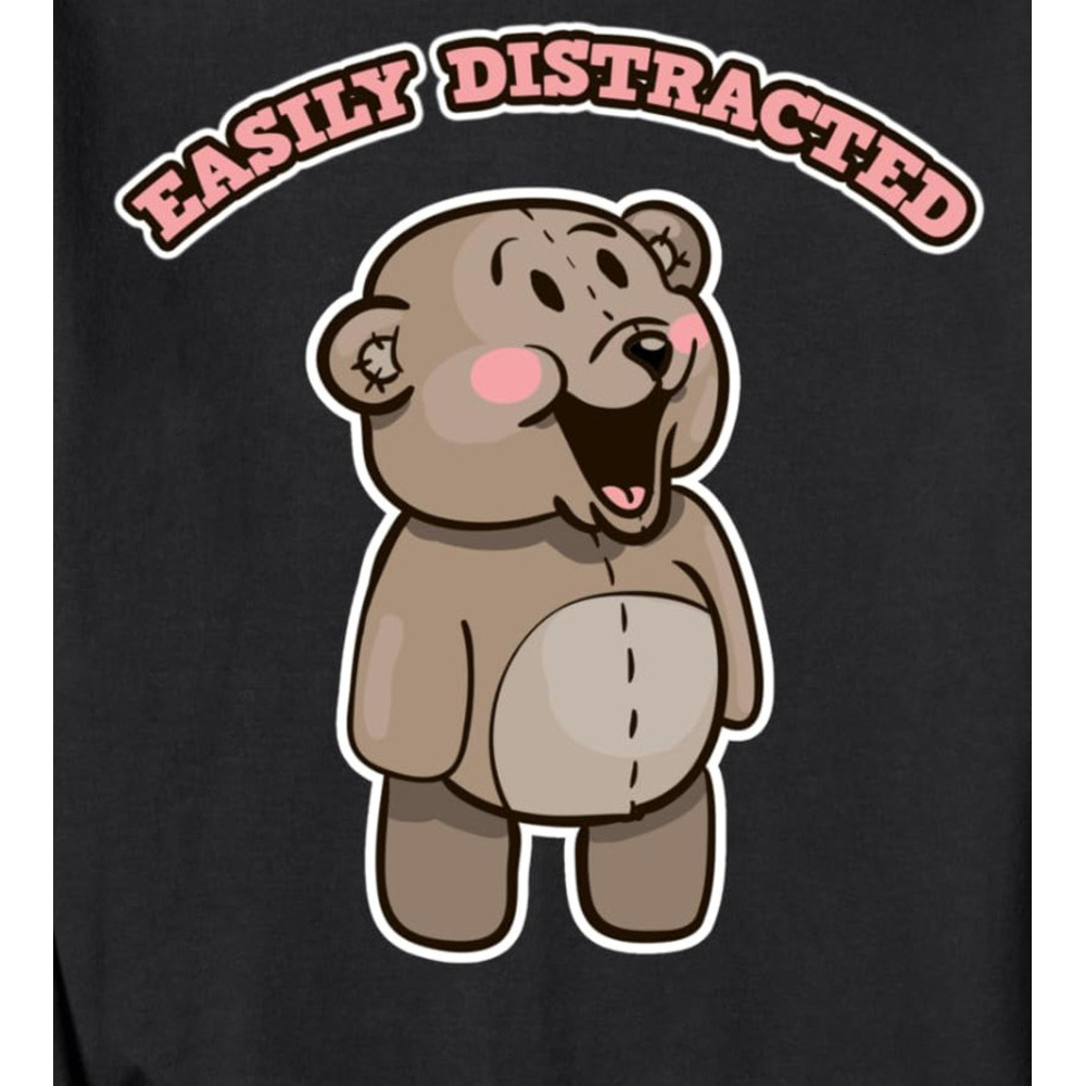 Long Sleeve Shirts for Men sweatshirt Easily Distracted By Mandolin Player Funny Cute Bear Sweatshirt Tee Streetwear Casual tops clothes