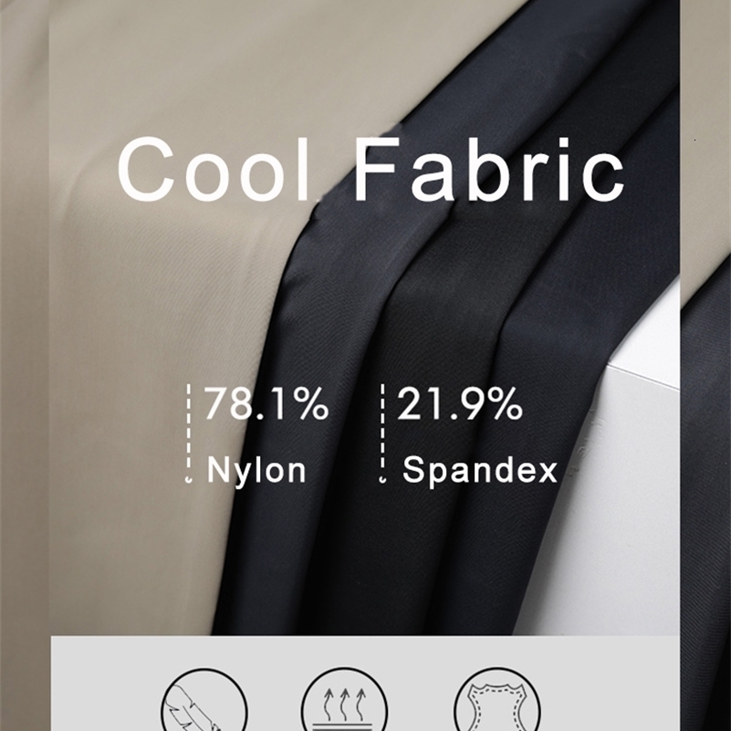 Summer Breathable Casual Pants Men Stretched Nylon Silk Cooling Slim Chinos Male Business Casual Straight Long Trousers 240913