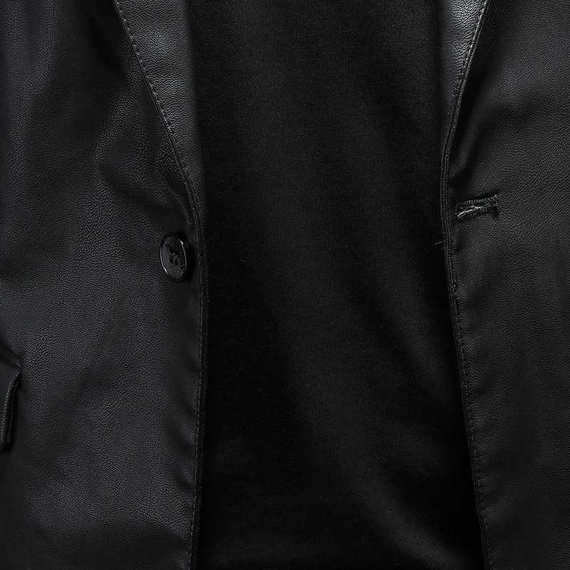 Black Jaqueta De Couro Masculina Outwear PU Leather Coats 5XL Autumn 2022 Faux Jacket Motorcycle Turn Down JacketsX240913