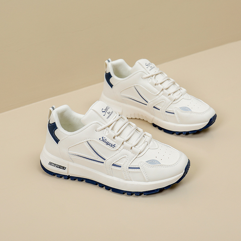 Women Sports Fashion Thick Sole Versatile Clunky Shoes Athleisure Vintage Sneakers Free shipping
