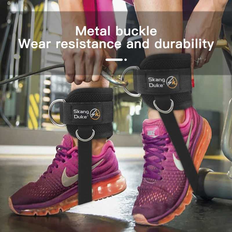 1PC Padded Ankle Straps Ankle Straps for Cable Machines Double D-Ring Fitness Ankle Cuffs Gym Workouts Rebate Leg Extensions Y240914