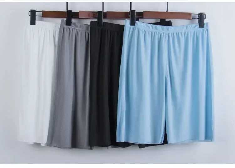 Seamless Suit Men Mens Clothing Casual Short Neck Pajamas Sleepwear For Crew Sets Wear Thin Summer Shorts Sleeve Home Y240913