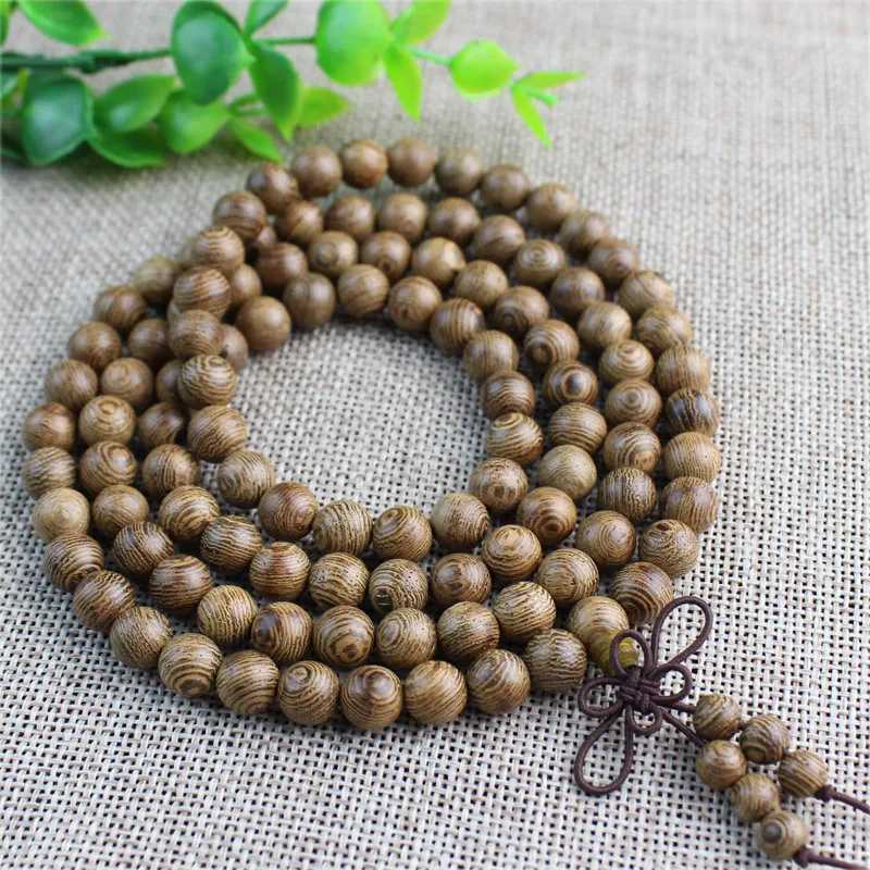 Authentic African wooden bracelet beads 12-20mm sandalwood prayer beads wholesale mens jewelry elastic thread 0314 W240913