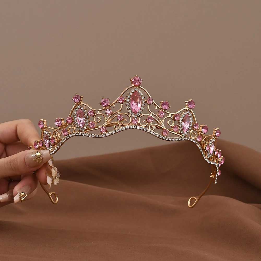 Princess Queen Vintage Baroque Crystal Crown Rhinestone Tiara For Women Bridal Weeding Party Prom Jewelry Hair AccessoriesX240913