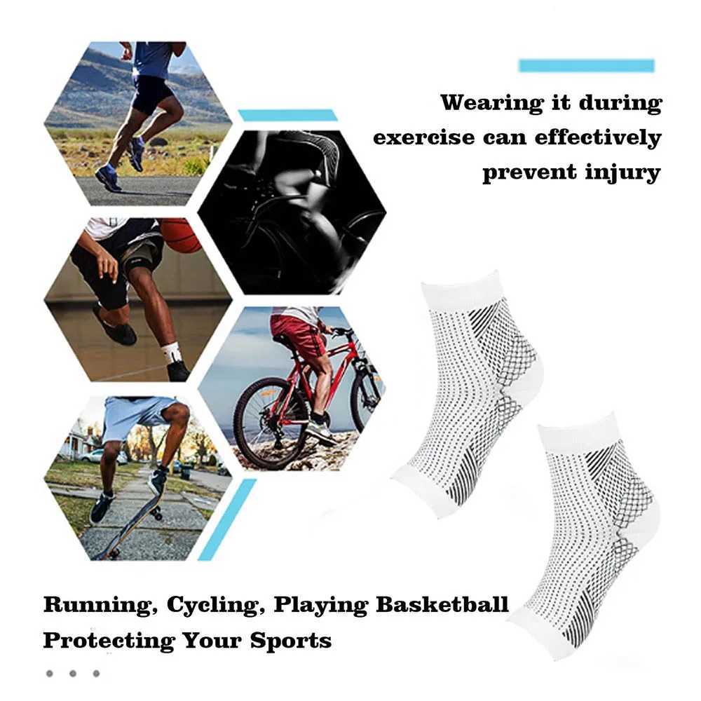 1Pair Neuropathy Socks Ankle Protector Anti Fatigue Compression Foot Sleeve Support Brace Socks Exercise Sports Protective Gear Y240913