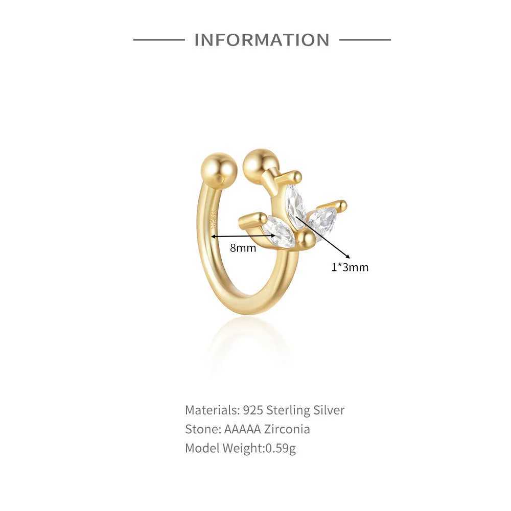 CANNER Single Water Drop Horse Eye Ear Clip For Women 925 Silver Zircon For 2023 Trending Engagement Party Halloween ChristmasX240913