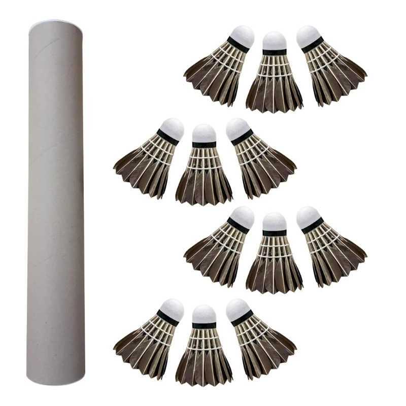 Badminton Shuttlecocks Professional Duck Feather Badminton Shuttlecocks Set for Indoor Outdoor Recreational Game Play R66E Y240912
