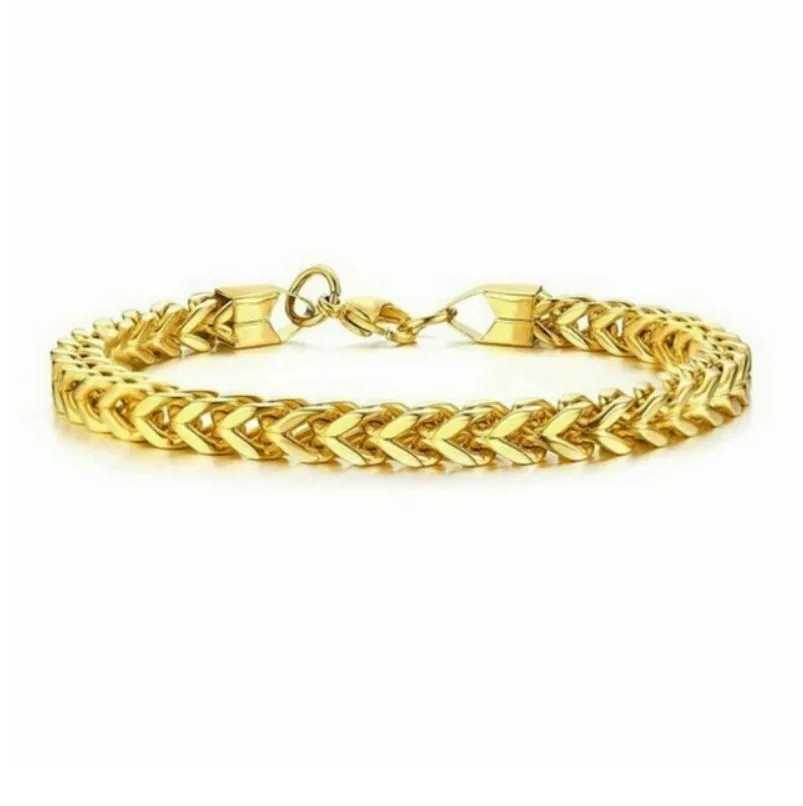 Fashion Mens Gold-plated Snake Bone Bracelet Adjustable Hip-hop Bracelets for Men Classic Stainless Steel Jewelry Pulsera HombreX240913