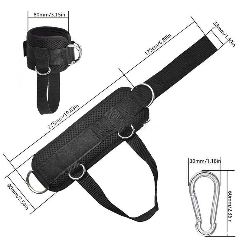 Fitness Adjustable D-Ring Ankle Cuffs Sport Ankle Straps For Cable Machines Gym Leg Pulley with Buckle Sport Feet Guard Workout Y240913