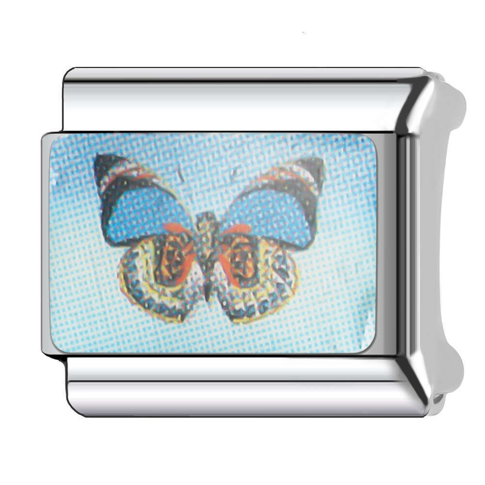 2024 New Women's Gift Cute Animal Colorful Butterfly bead Italian Charms Links Beads Fit 9Mm Stainless Steel Bracelet DIY Making Jewelry