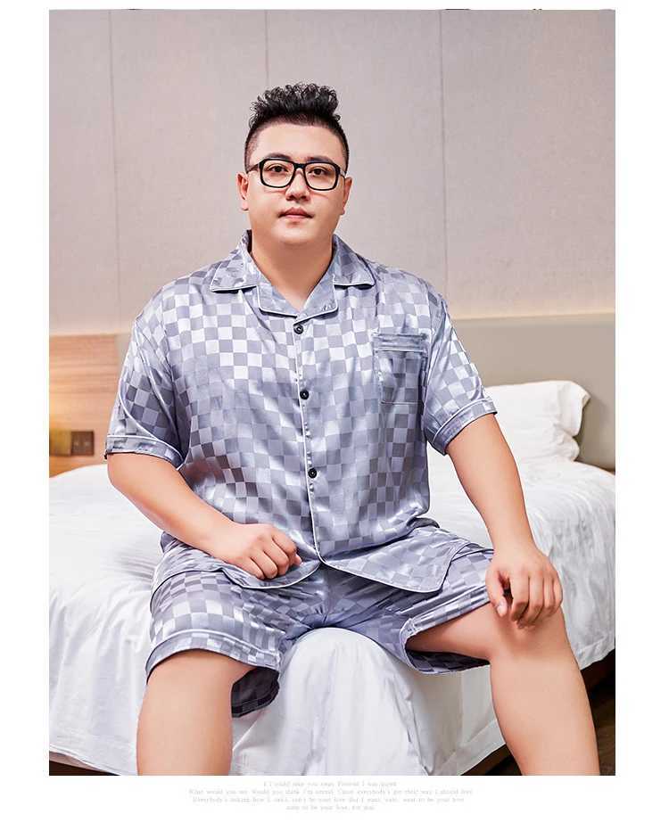 3XL-5XL Loose Man Home Clothes Round Neck Short Sleeve Man Two-piece Set Simple Printing Pajamas Set for Man Summer New Y240913