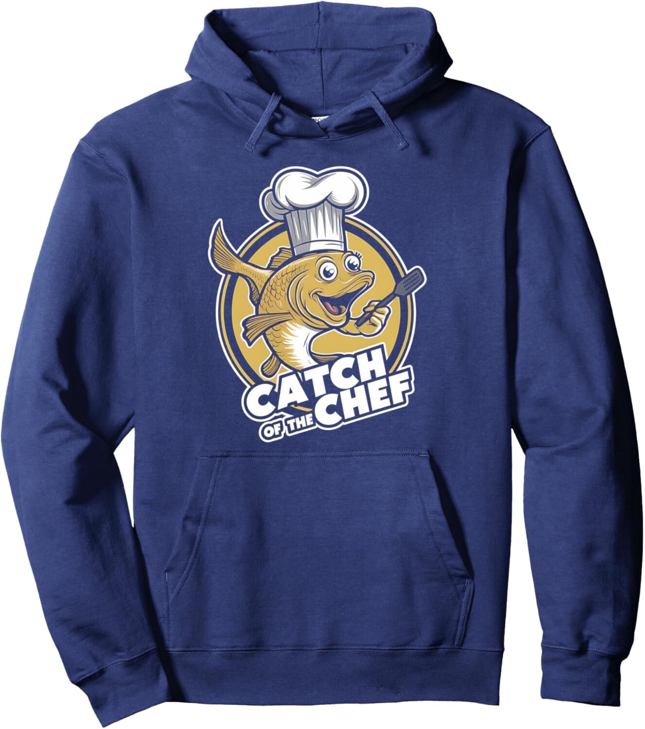 Hoodie for Mens Womens Chef Fish Catch Cooking Kitchen Humor Funny Retro Pullover Hoodie Graphic Hoodies sweatshirt Pullover Long Sleeve