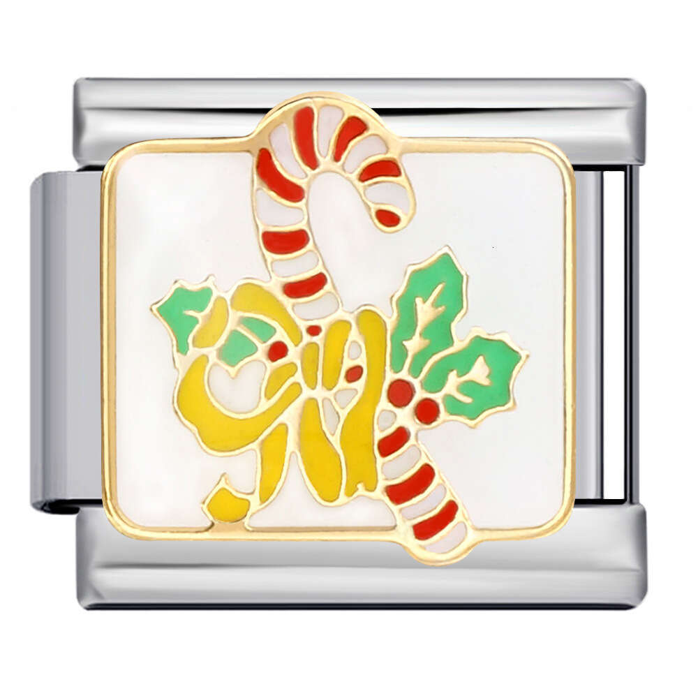 New Element Italian Module Personalized Welding Drip Oil Titanium Steel Bracelet DIY Strap Chain Fit 9mm Bracelet Jewelry DIY Making Gifts