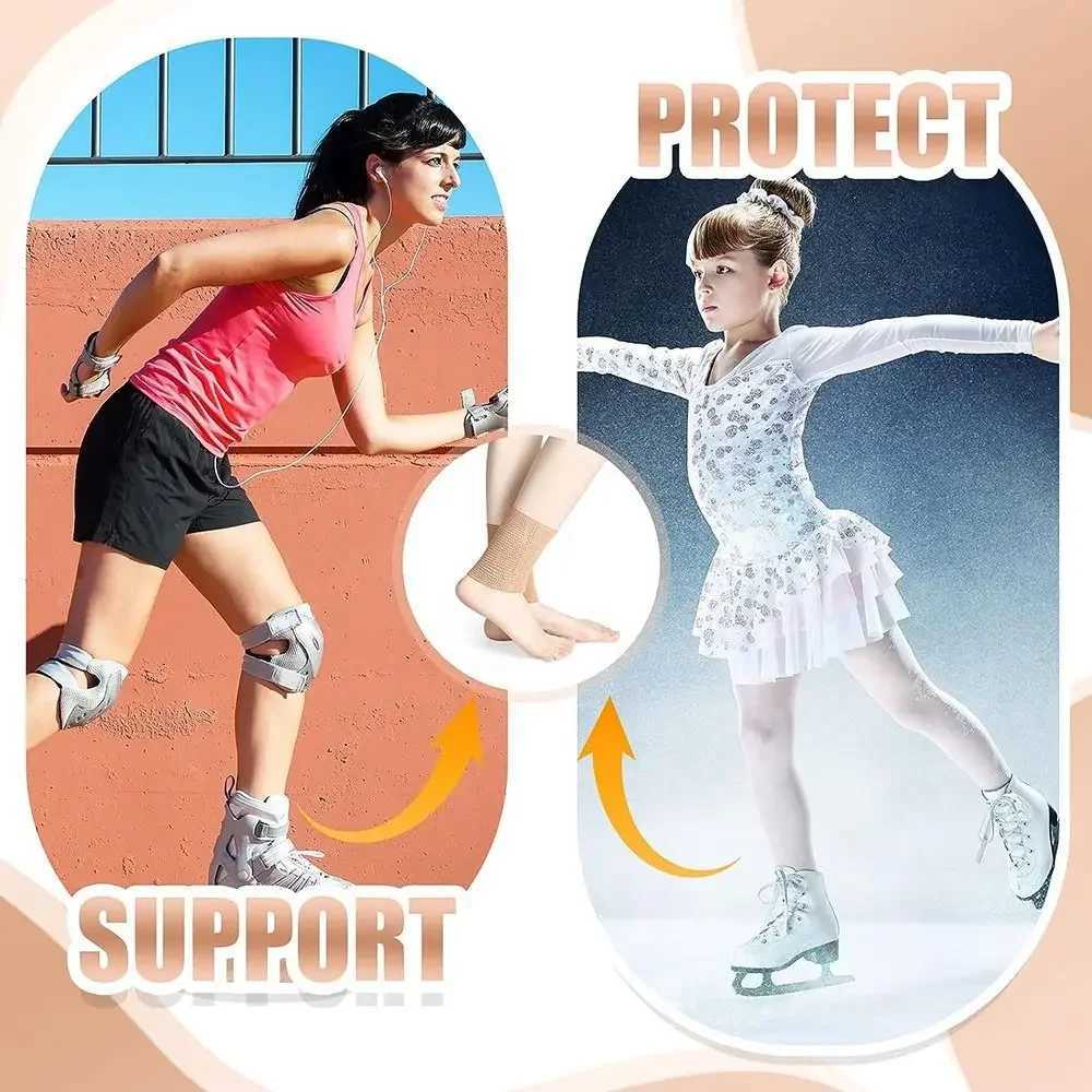 Foot Support Ankle Protector Brace Durable Figure Skating Protective Ski Foot Socks Ankle Compression Sleeve Women Y240913