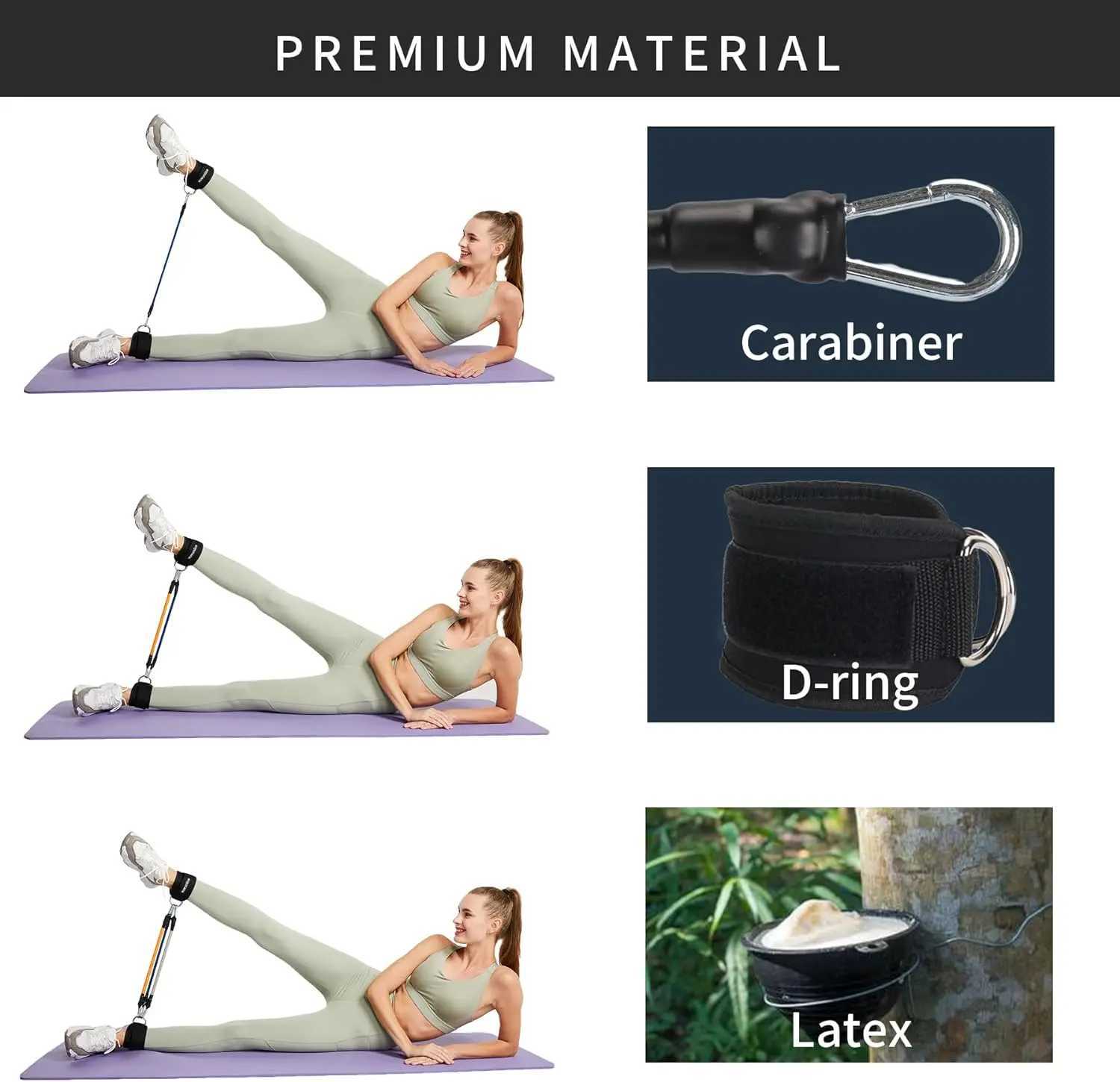 Ankle Straps for Cable Machines Padded Ankle Cuffs for Leg Exercise WorkoutsFully Adjustable and Breathable Ankle Y240913