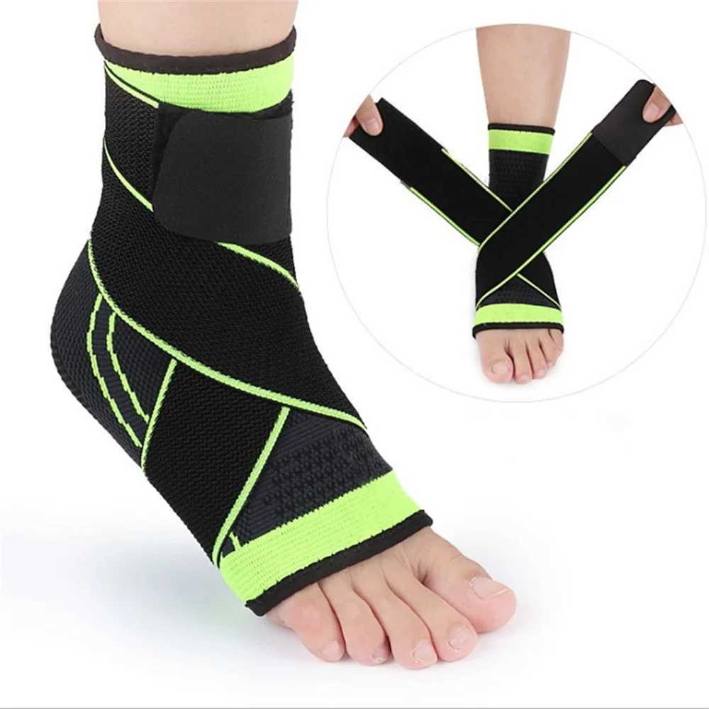 1pc Nylon Sports Gym Ankle Brace Protector Compression Strap Sleeves Support High Elastic Bandage Fitness Foot Protective Gear Y240913