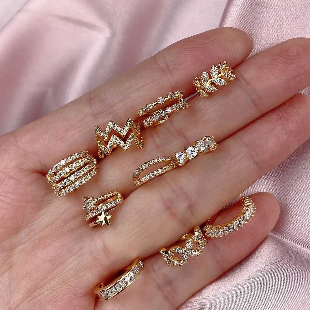 1Piece Crystal CZ Clip On Earring EarCuff Without Piercing Helix Cartilage Ear Clip Ear Wrap Earrings Women Teen CuffsX240913