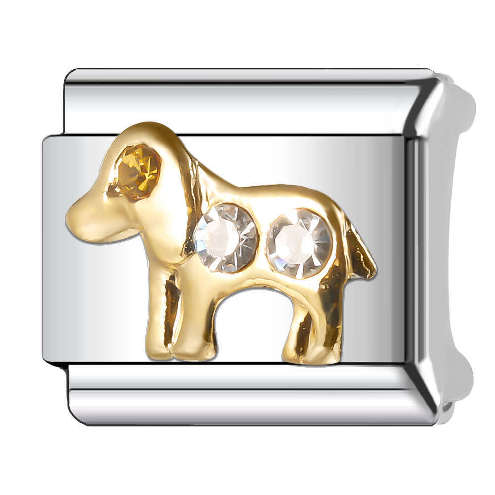 2024 Women's Gift Fit 9mm Stainless Steel Italian Charms Bracelet Links Beads Bracelet DIY Handmade Italian Style Classic Animal Pattern