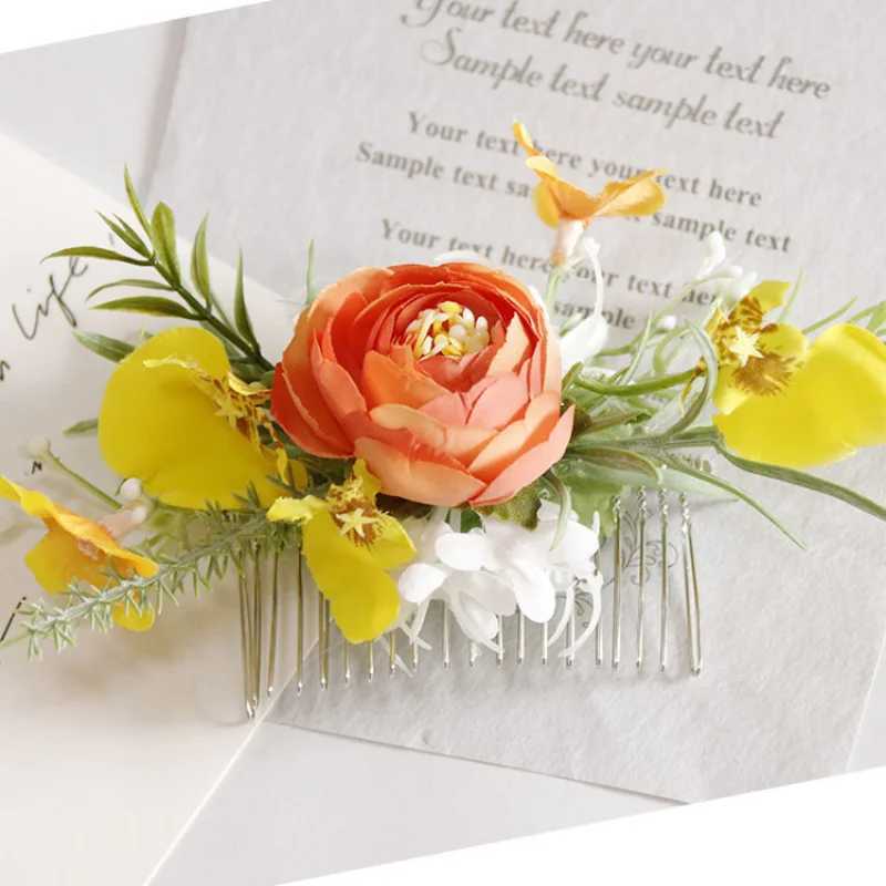 Hair Accessories Wedding Floral Combs Bridal Headwear Flowers Artificial Bride Headdress Party DecorationsX240913