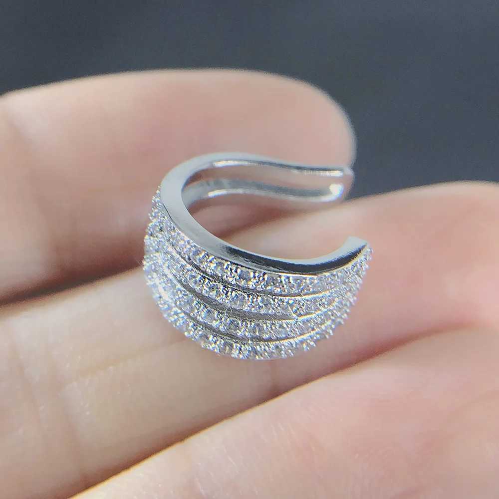 Chic 1PC Fake Piercing Cartilage Ear Clip Earring for Women Dainty Micro-set Zircon Silver Color Earing Fashion Jewelry KAE297X240913