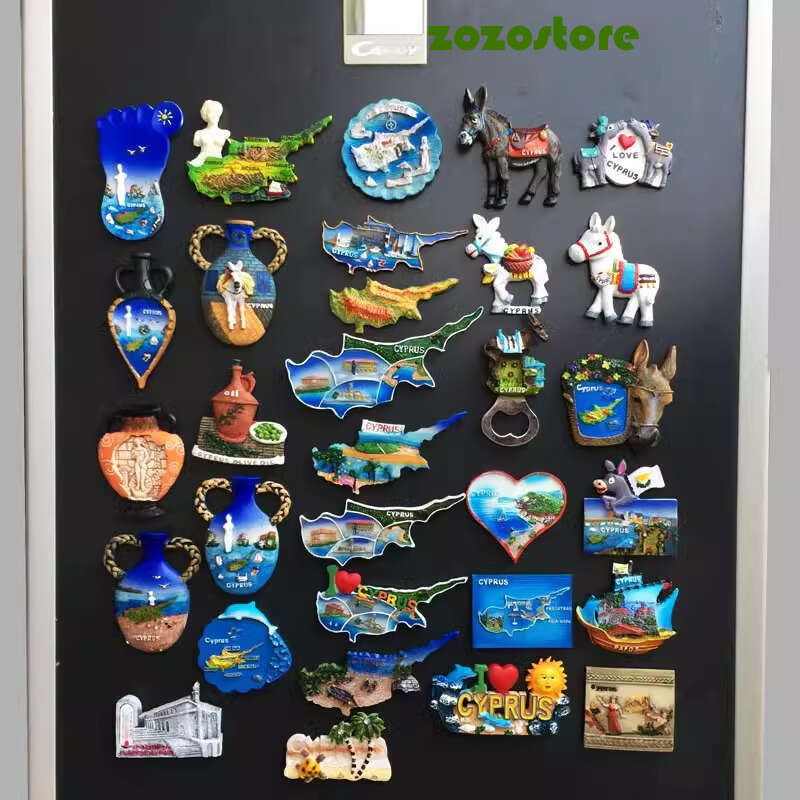 Mediterranean Cyprus Creative Travel Souvenir Gift Decorative arts and crafts Magnetic fridge magnets accompanied by hand gifts
