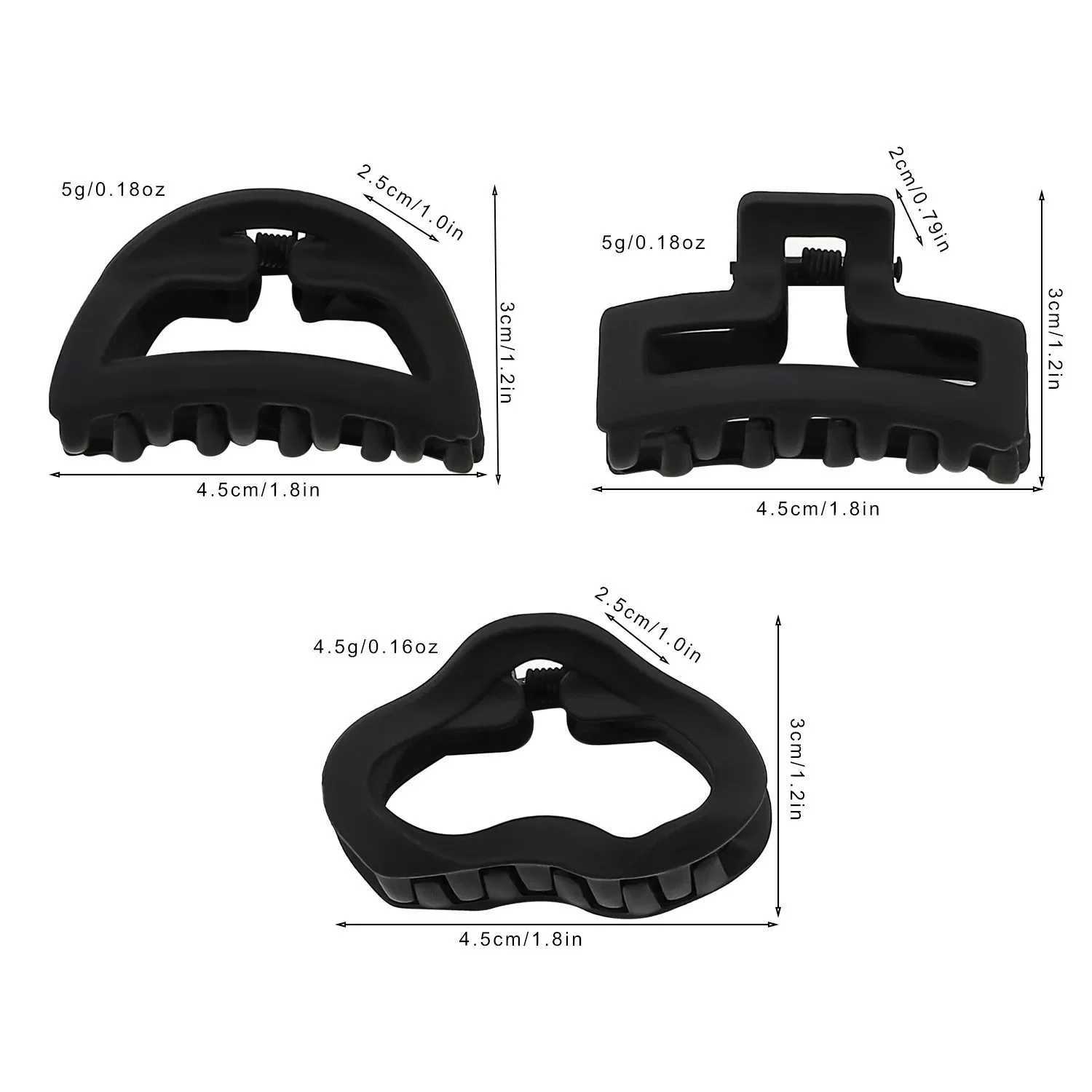 2024 New Fashion Small Frosted Geometry Clip Hairpin Barrettes for Women Girl Accessories Headwear Hair Claw WholesaleX2409