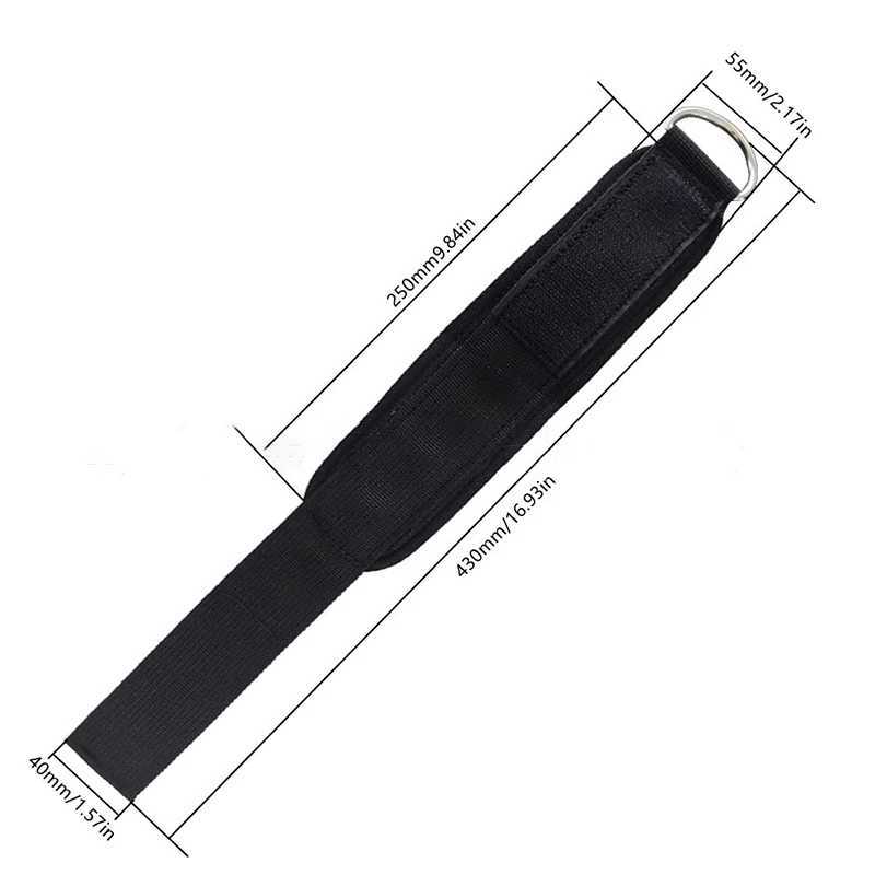 Fitness Adjustable D-Ring Ankle Cuffs Sport Ankle Straps For Cable Machines Gym Leg Pulley with Buckle Sport Feet Guard Workout Y240913