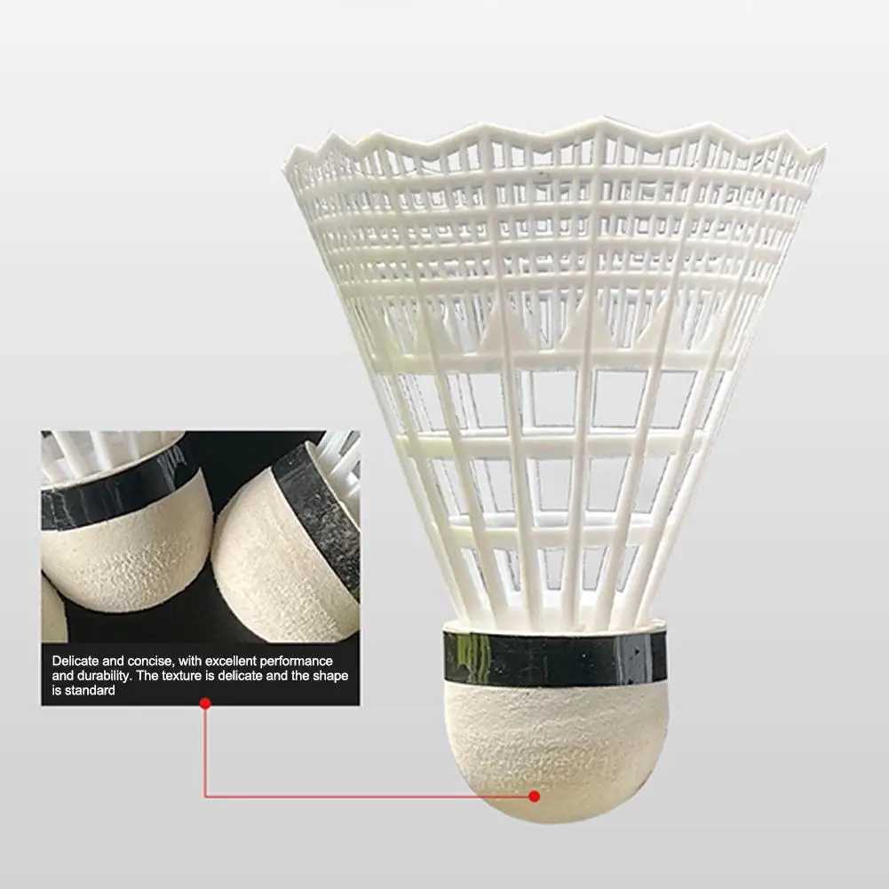 6/3pcs Badminton Balls Shuttlecock White Goose Feather Flying Stability Feather Shuttlecock Ball Outdoor Training Y240912