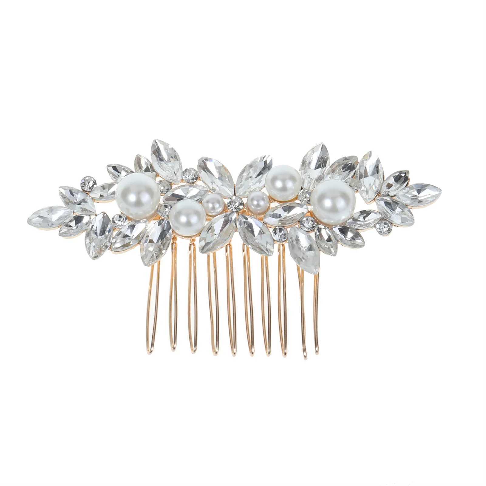 Bridesmaids Hair Comb Silver Gold White Pearls Comb Barrette with Pearls for Women Princess Wedding Party Favors AccessoriesX240913