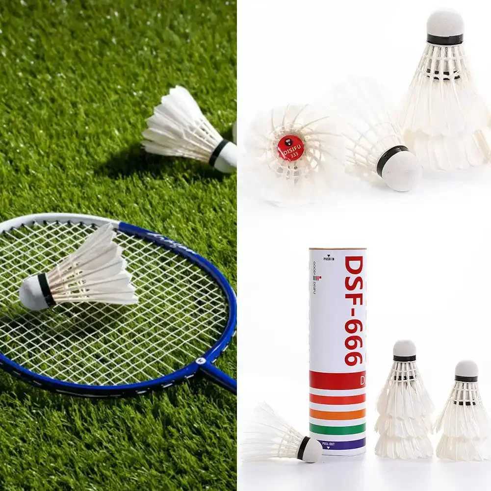 3/6Pcs High Quality Badminton Hard Ball Head Duck Feather Badminton Shuttlecock Badminton Ball Y240912