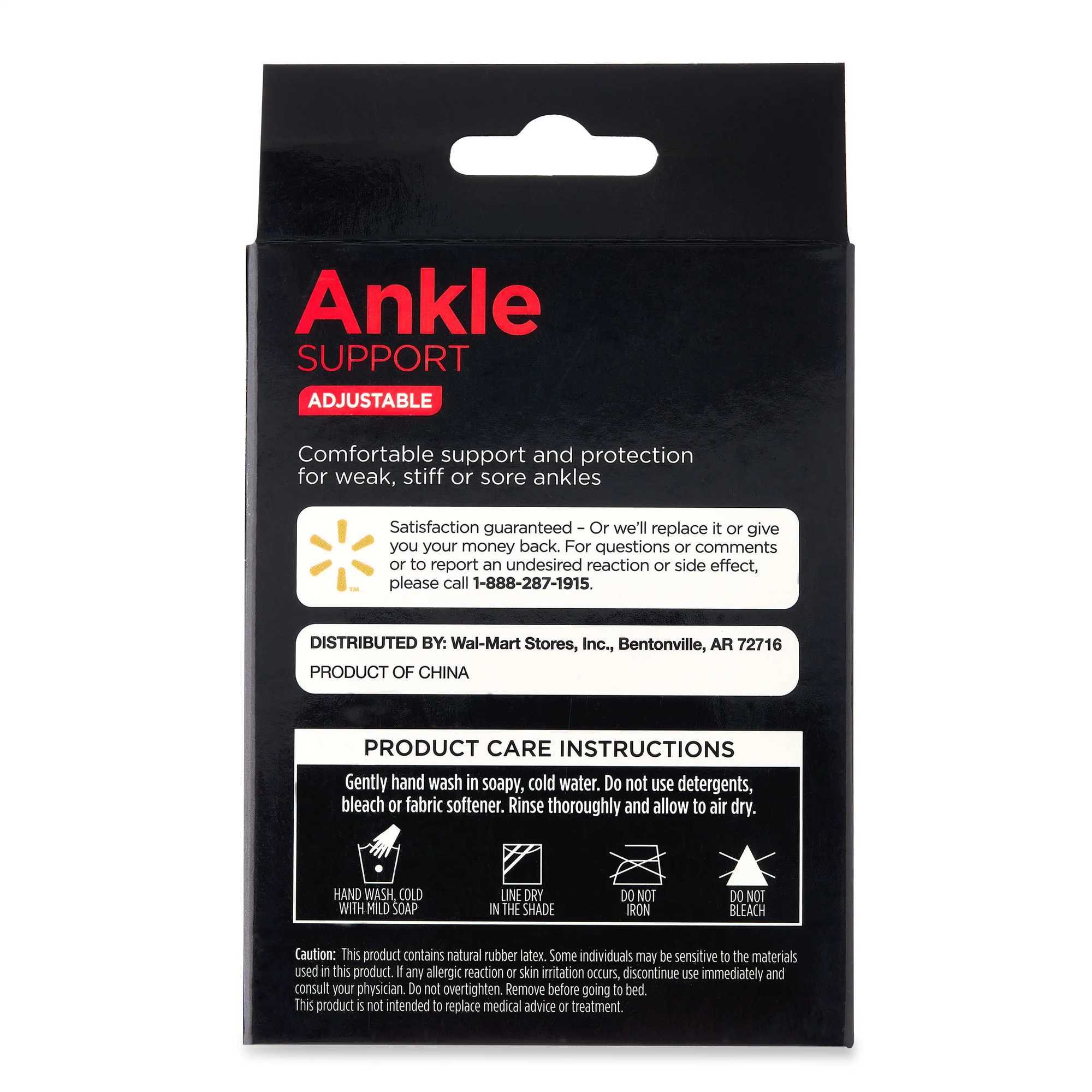 Adjustable Ankle Support Black One Size Right or Left Foot Reinforced Binding Easy To Clean Ankle Brace Y240913