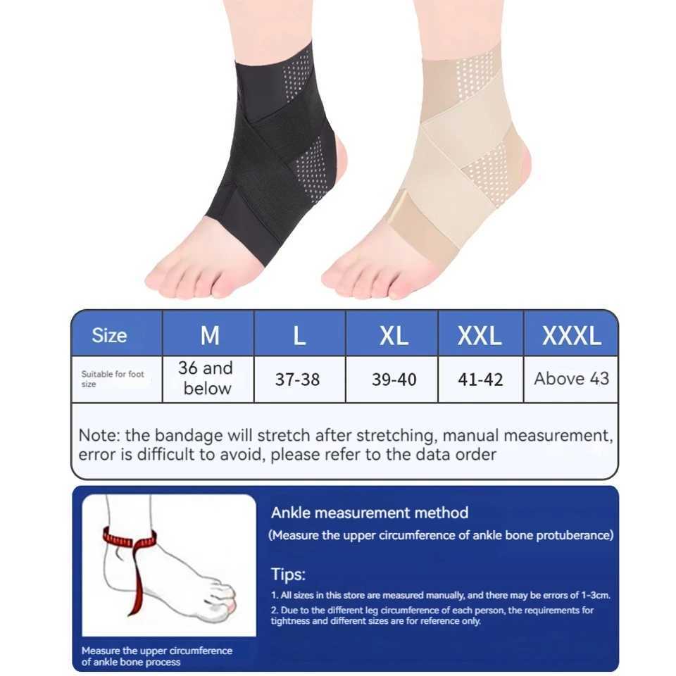Sport Ankle Stabilizer Brace Compression Ankle Strain Bandages Ankle Support Protector for Basketball Football Fitness Running Y240913