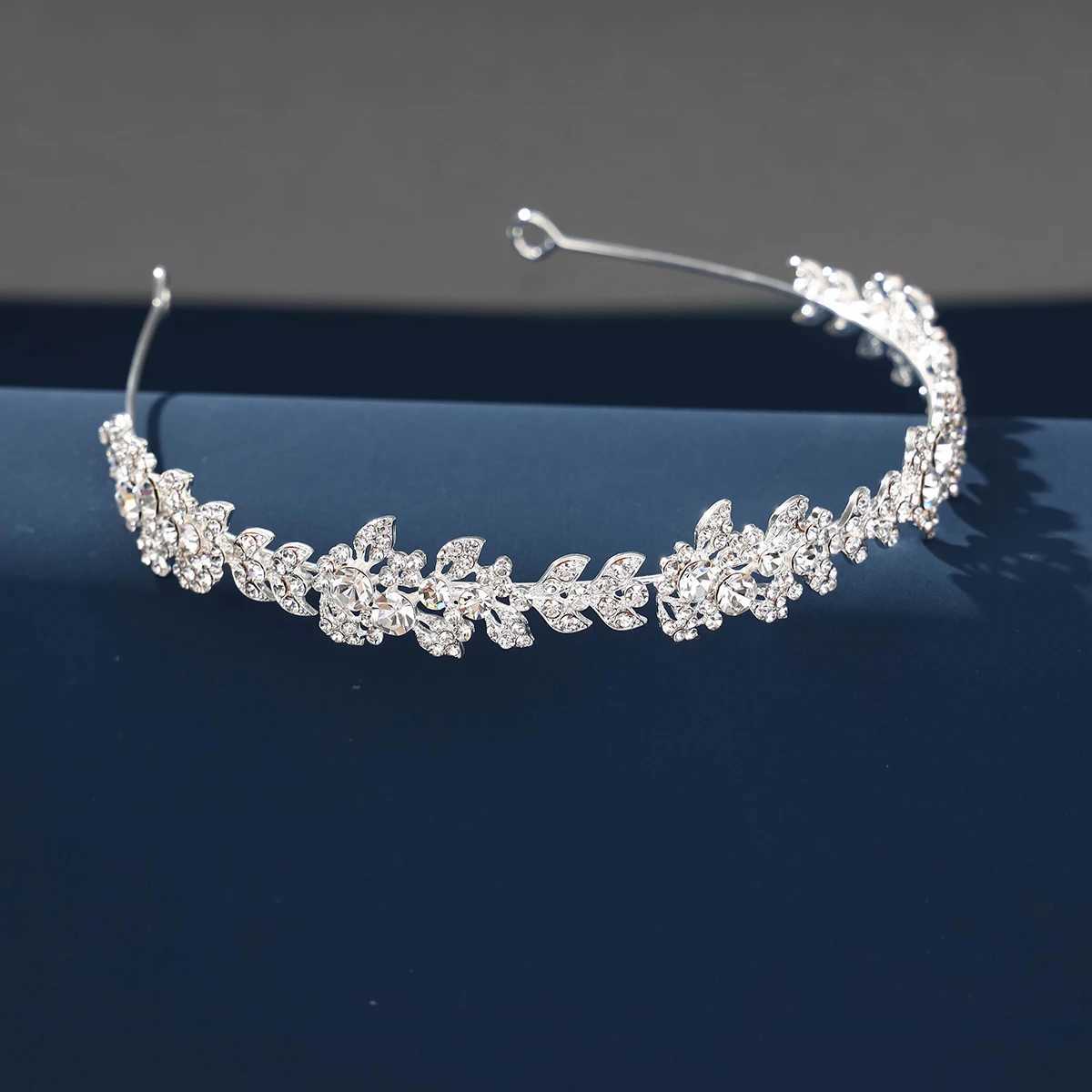 Luxury Silver Crystal Drop Bridal Jewelry Rhinestone Headpiece Wedding CrownX240913