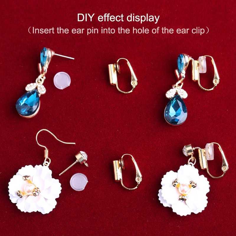 UNNAIER Clip On Earrings For WomenEarring Findings For Diy Jewelry Making Accessories MaterialsEar Stud Conversion Ear ClipX240913
