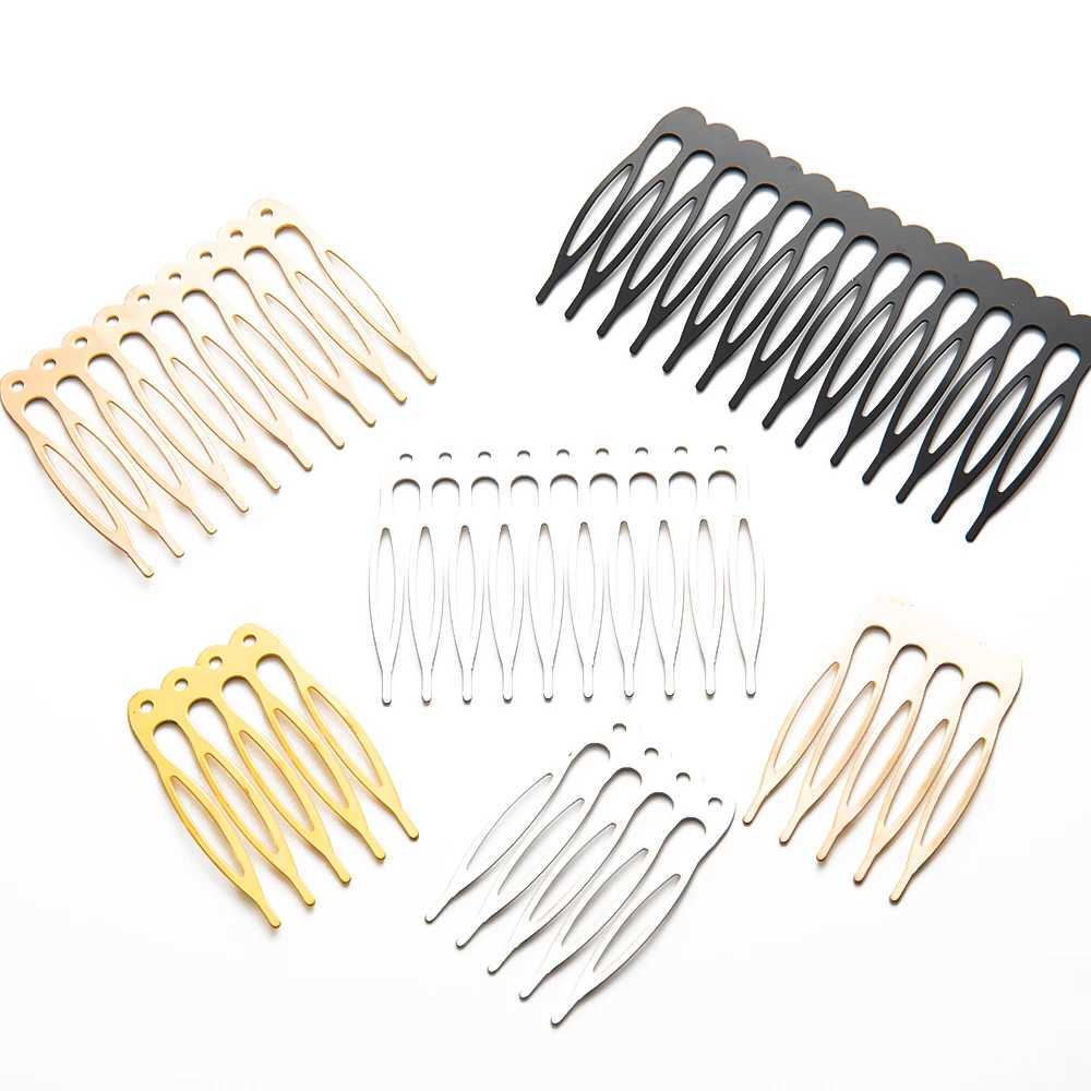 10pcs 5 8 10 12 14 16 18 Teeth Metal Hair Comb Brass For Clip Women Girl Bridal Ornament Jewelry Decorative Accessories WeddingX240913