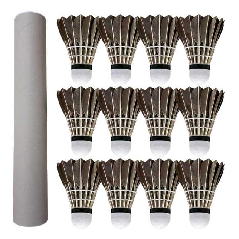 Badminton Shuttlecocks Professional Duck Feather Badminton Shuttlecocks Set for Indoor Outdoor Recreational Game Play R66E Y240912