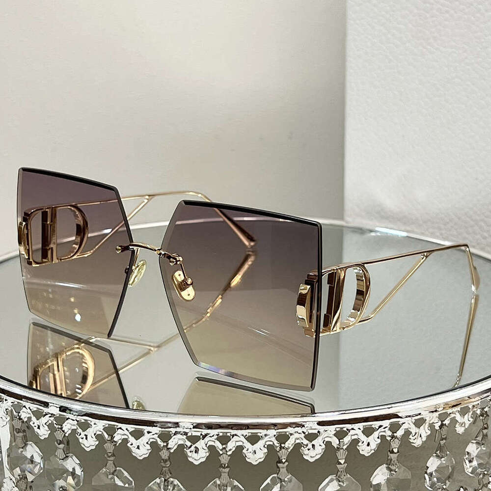 CD30MONT TOP Fashionable High end, frameless and UV resistant, Spicy Girl Sunglasses, Large Frame, Vacation, Show Small Face