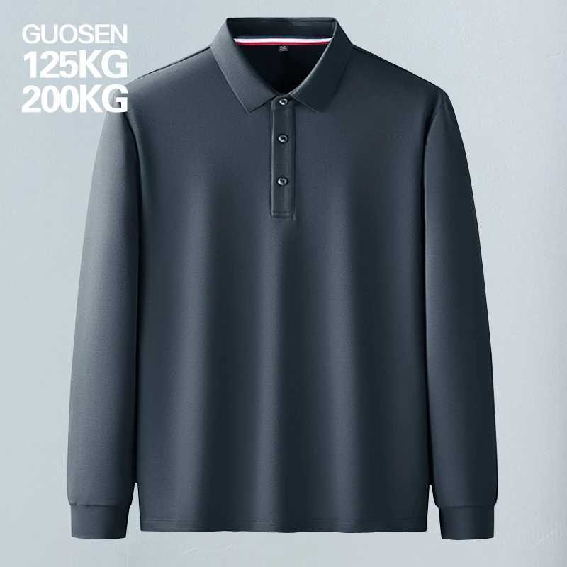 Polo man size 7XL 8XL 9XL 10XL 11XL Plus obesity 140kg 150kg 160kg 170kg long sleeved T-shirt oversized mens clothing W240913